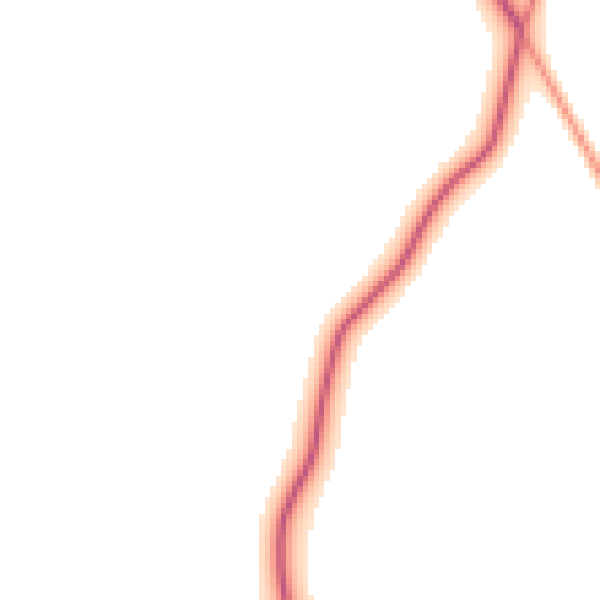 Daytime road noise heatmap for HP18 9UY