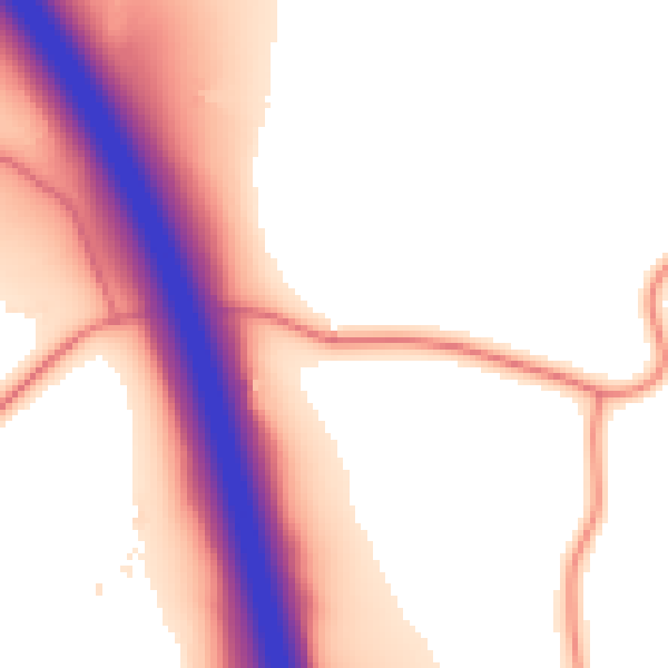 Daytime road noise heatmap for HP18 9XX