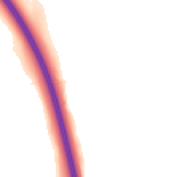 Night-time road noise heatmap for HP18 9XX