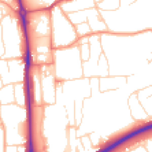 Daytime road noise heatmap for HP2 4AA