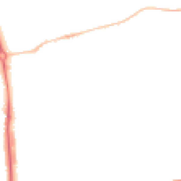 Night-time road noise heatmap for HP2 4AF