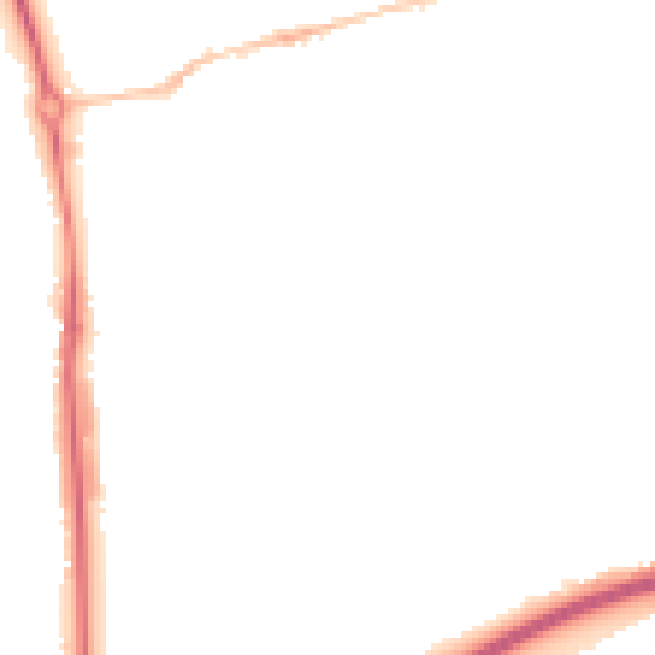 Night-time road noise heatmap for HP2 4AJ