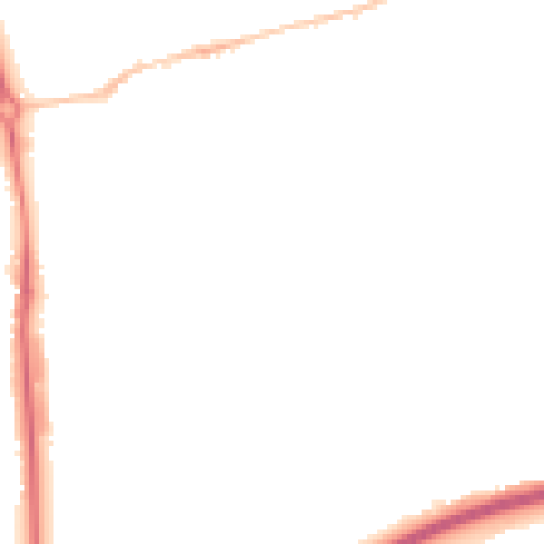Night-time road noise heatmap for HP2 4AN