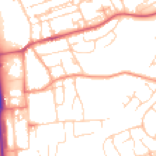 Daytime road noise heatmap for HP2 4AR