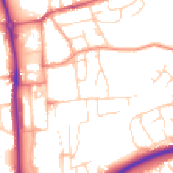 Daytime road noise heatmap for HP2 4AT