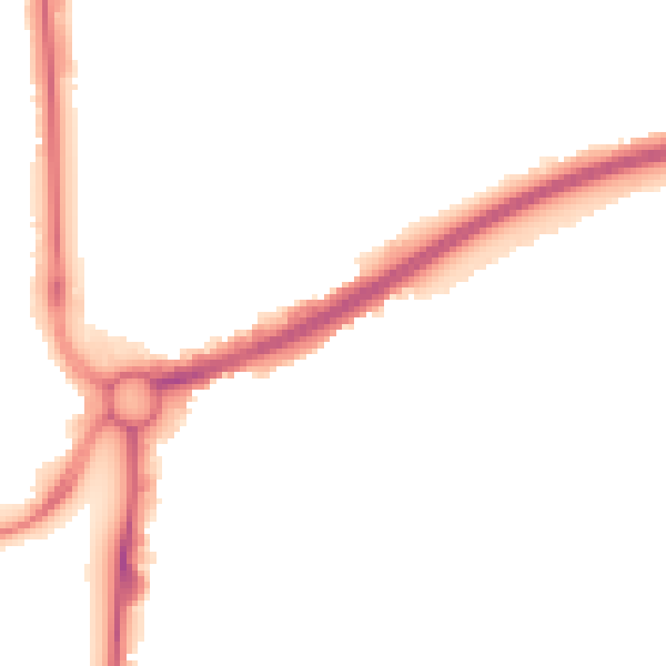 Night-time road noise heatmap for HP2 4BA