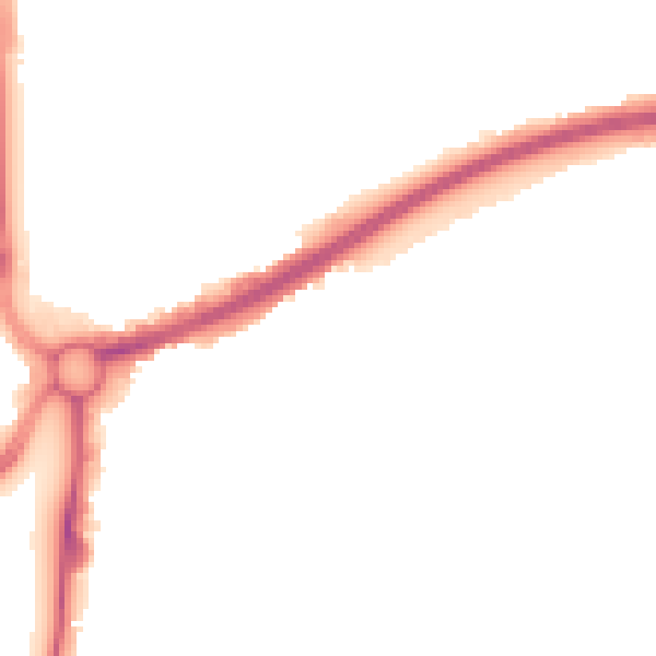 Night-time road noise heatmap for HP2 4BB