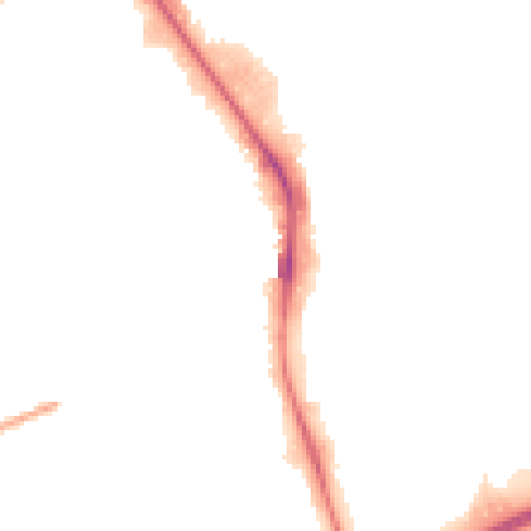 Night-time road noise heatmap for HP2 4BF