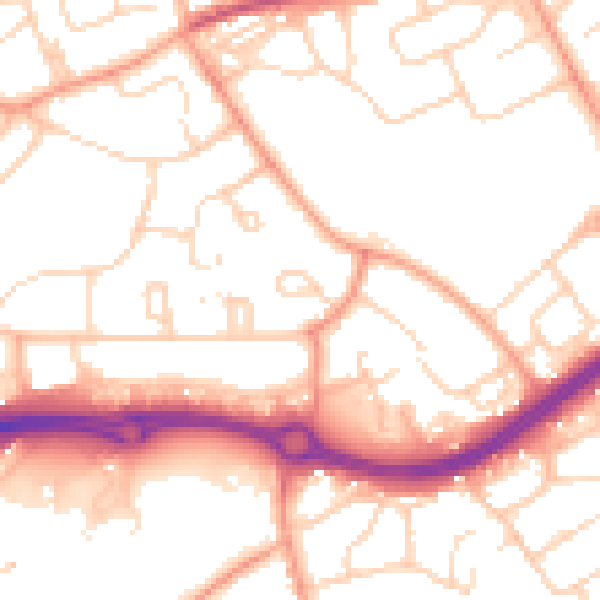 Daytime road noise heatmap for HP2 4BL