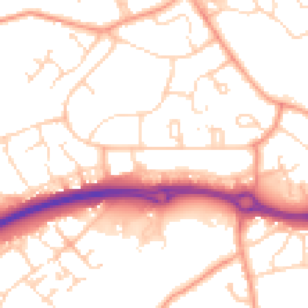 Daytime road noise heatmap for HP2 4BP