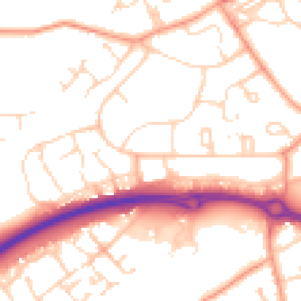 Daytime road noise heatmap for HP2 4BT