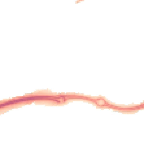 Night-time road noise heatmap for HP2 4BW