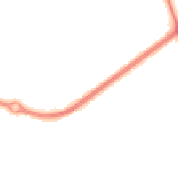 Night-time road noise heatmap for HP2 4DG
