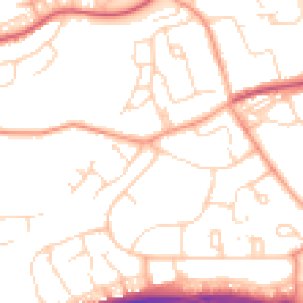 Daytime road noise heatmap for HP2 4DN
