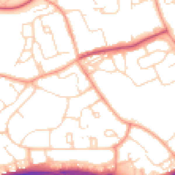 Daytime road noise heatmap for HP2 4DT