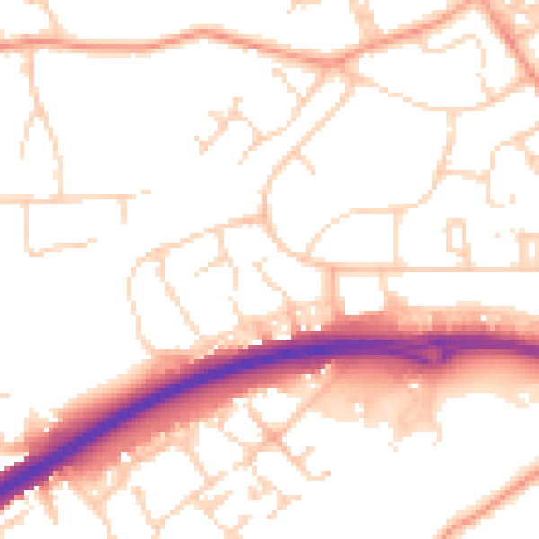 Daytime road noise heatmap for HP2 4LP