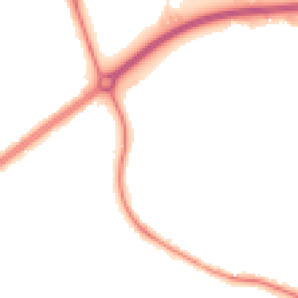 Night-time road noise heatmap for HP2 4NS