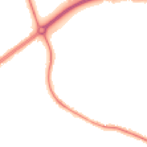 Night-time road noise heatmap for HP2 4PT