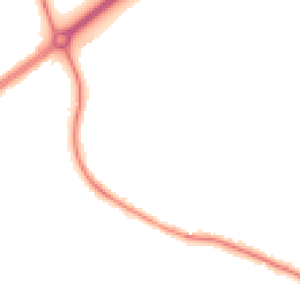 Night-time road noise heatmap for HP2 4PU