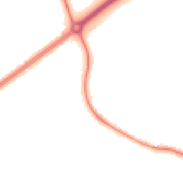 Night-time road noise heatmap for HP2 4PW