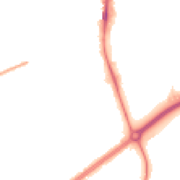 Night-time road noise heatmap for HP2 4QR