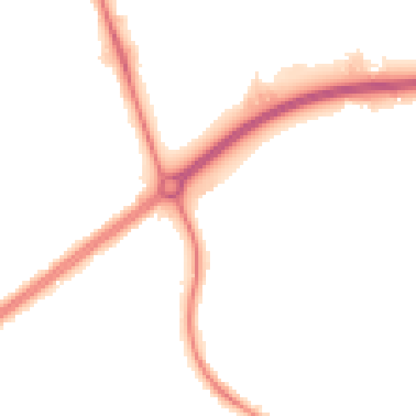 Night-time road noise heatmap for HP2 4UY