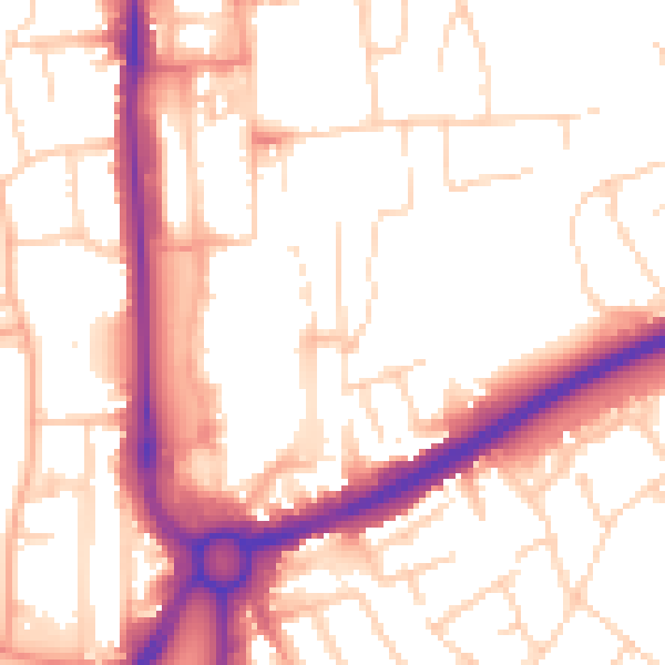 Daytime road noise heatmap for HP2 4WL