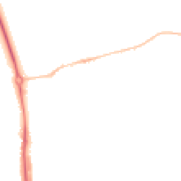 Night-time road noise heatmap for HP2 5BW