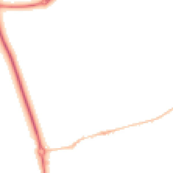 Night-time road noise heatmap for HP2 5DJ