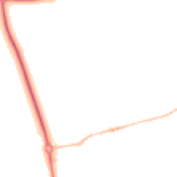Night-time road noise heatmap for HP2 5DL