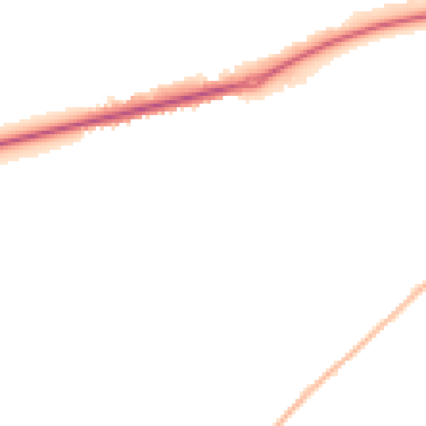 Night-time road noise heatmap for HP2 5FN