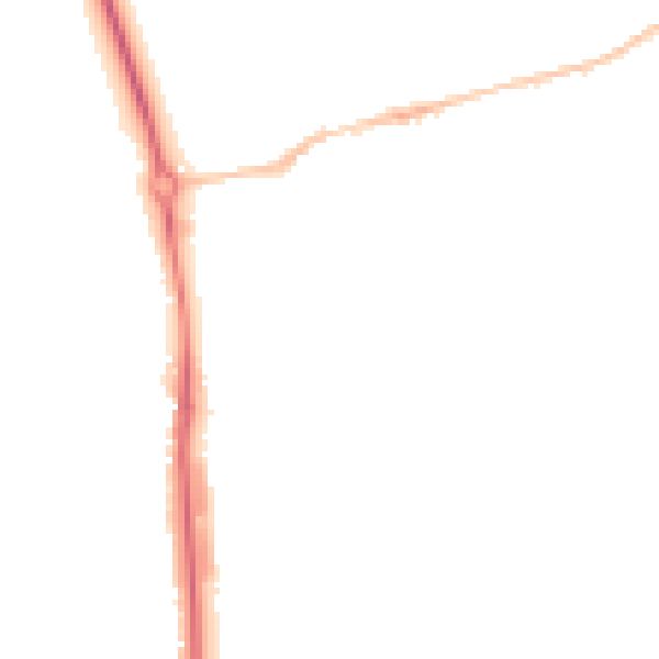 Night-time road noise heatmap for HP2 5GF