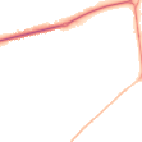 Night-time road noise heatmap for HP2 5RD