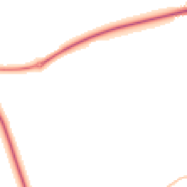 Night-time road noise heatmap for HP2 5YS