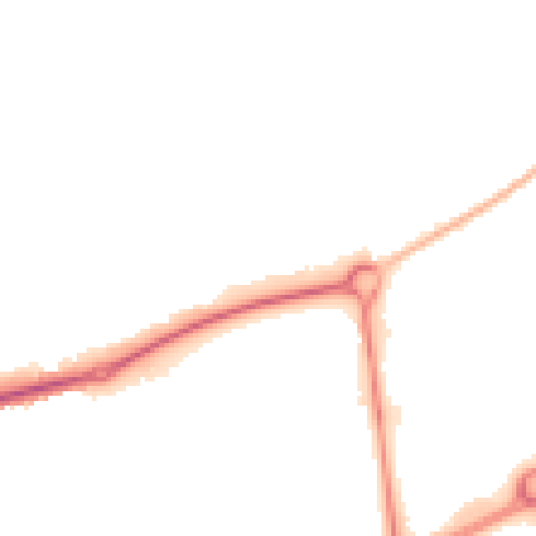 Night-time road noise heatmap for HP2 6BT