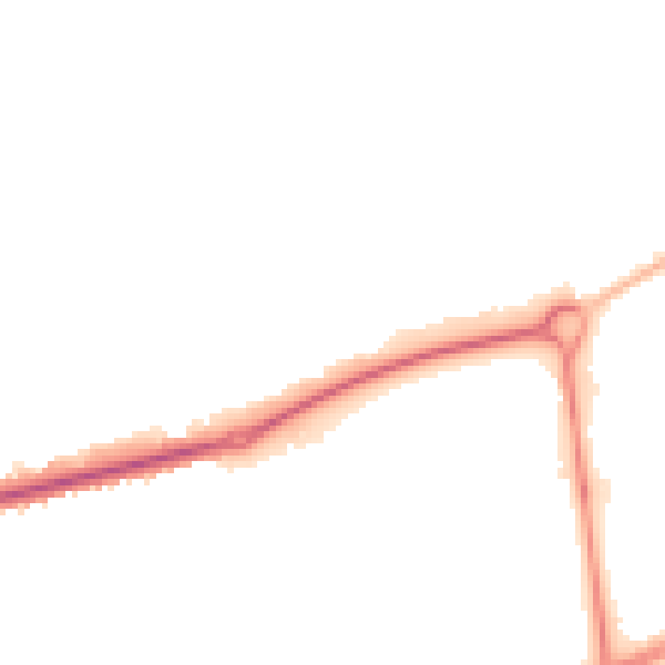 Night-time road noise heatmap for HP2 6BX