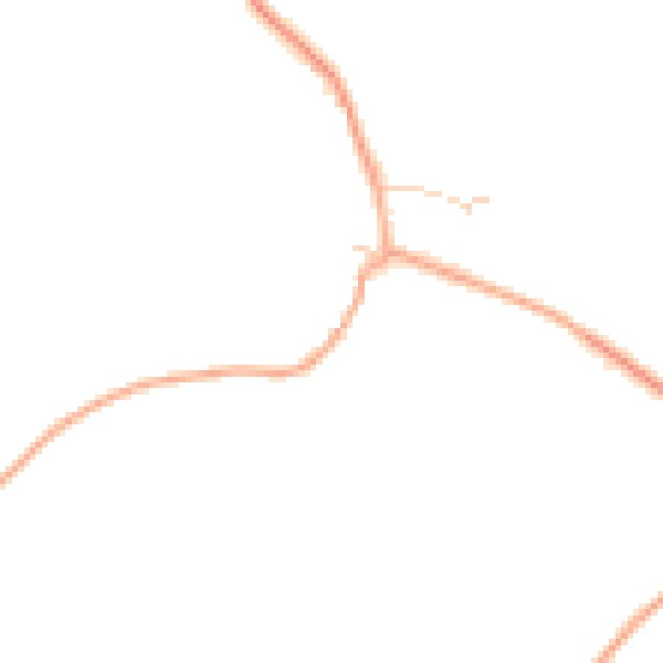 Daytime road noise heatmap for HP2 6JA