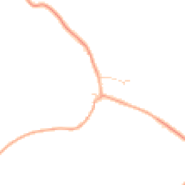 Daytime road noise heatmap for HP2 6JD