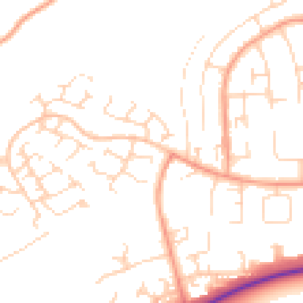 Daytime road noise heatmap for HP2 6LL