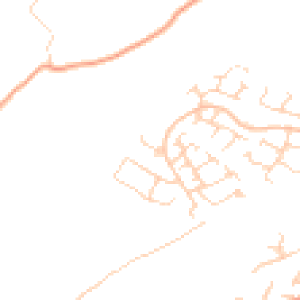 Daytime road noise heatmap for HP2 6NQ