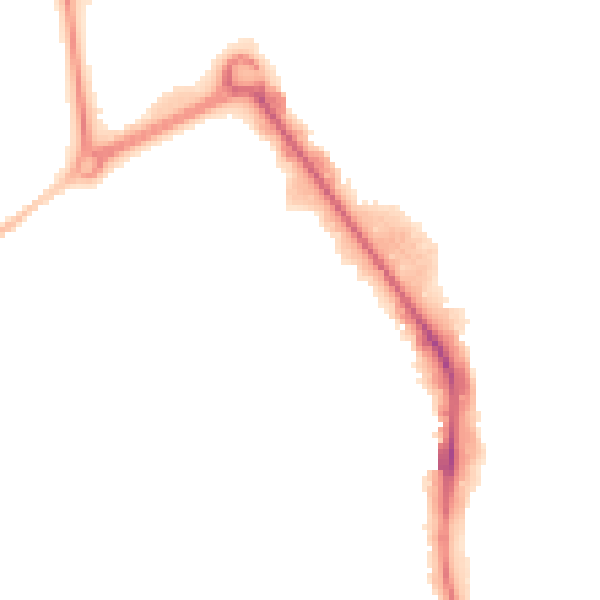 Night-time road noise heatmap for HP2 7BH