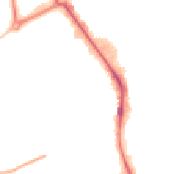 Night-time road noise heatmap for HP2 7BW