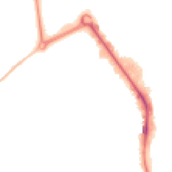 Night-time road noise heatmap for HP2 7DN