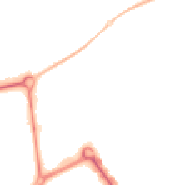 Night-time road noise heatmap for HP2 7DU