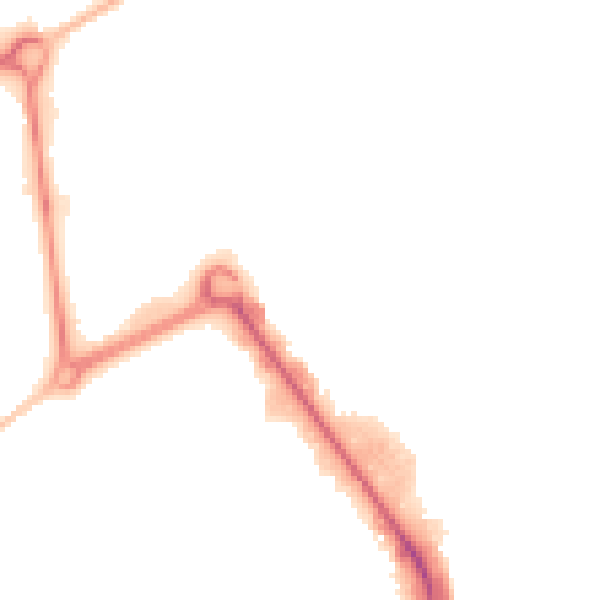 Night-time road noise heatmap for HP2 7EB