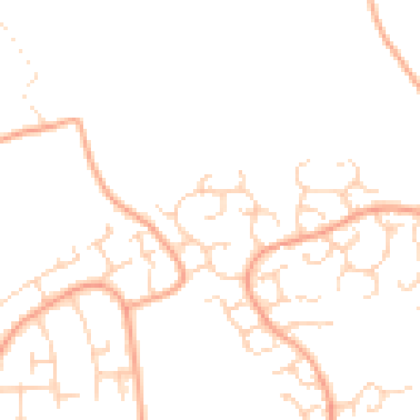 Daytime road noise heatmap for HP2 7NZ