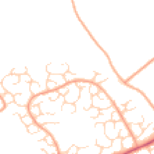 Daytime road noise heatmap for HP2 7QJ