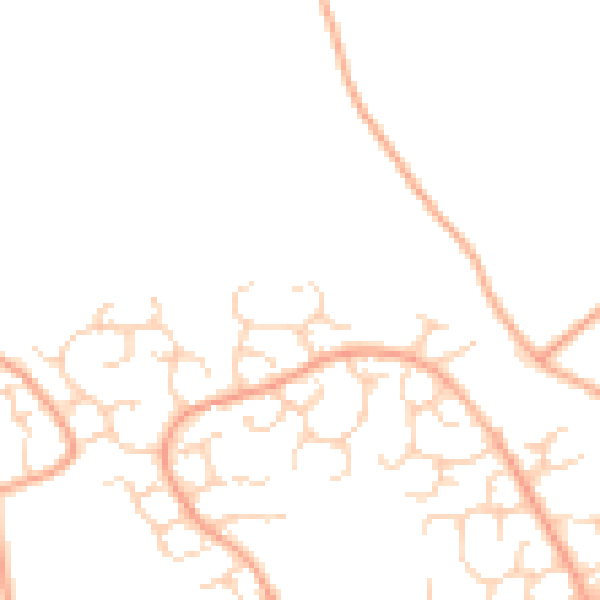 Daytime road noise heatmap for HP2 7QQ