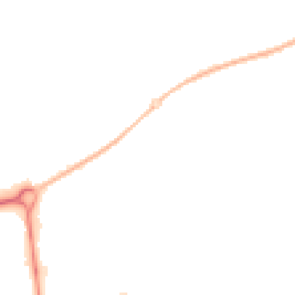 Night-time road noise heatmap for HP2 7QU