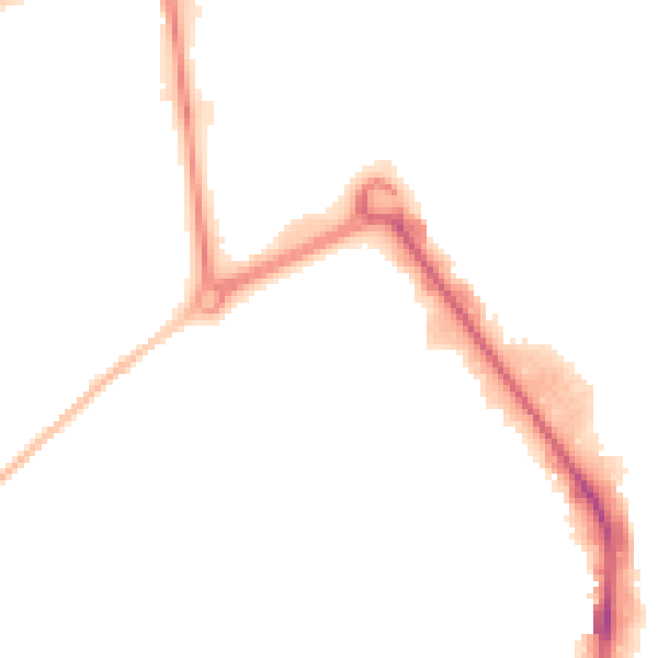 Night-time road noise heatmap for HP2 7TA
